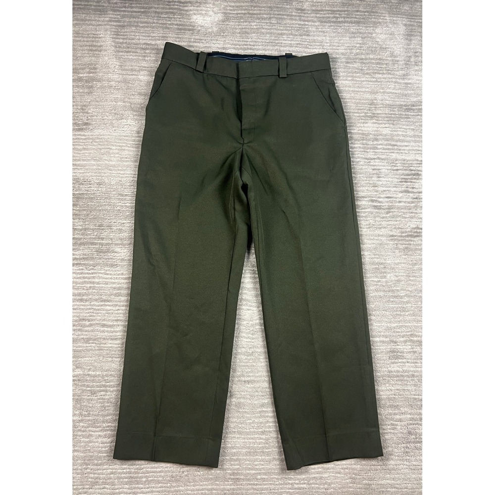 Horace Small Pants Men 36 Olive Green Sentry Uniform HS21458 Flat Front Workwear